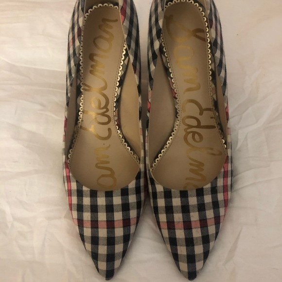 Sam Edelman Halston Plaid Heeled Pump, Size 6 - Picture 3 of 4
